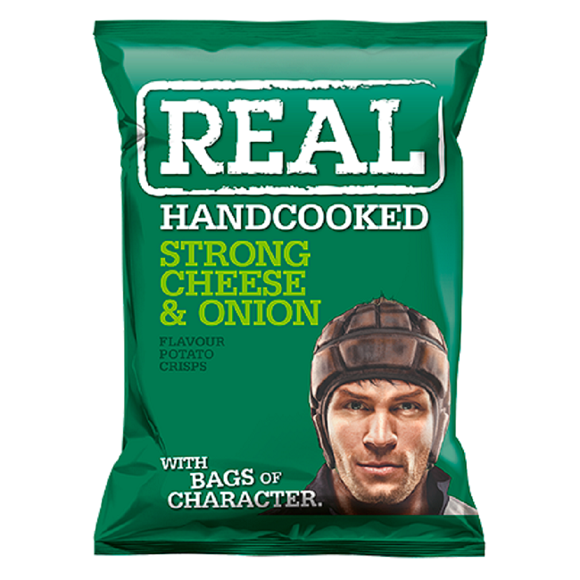 REAL Handcooked Strong Cheese & Onion (150g)
